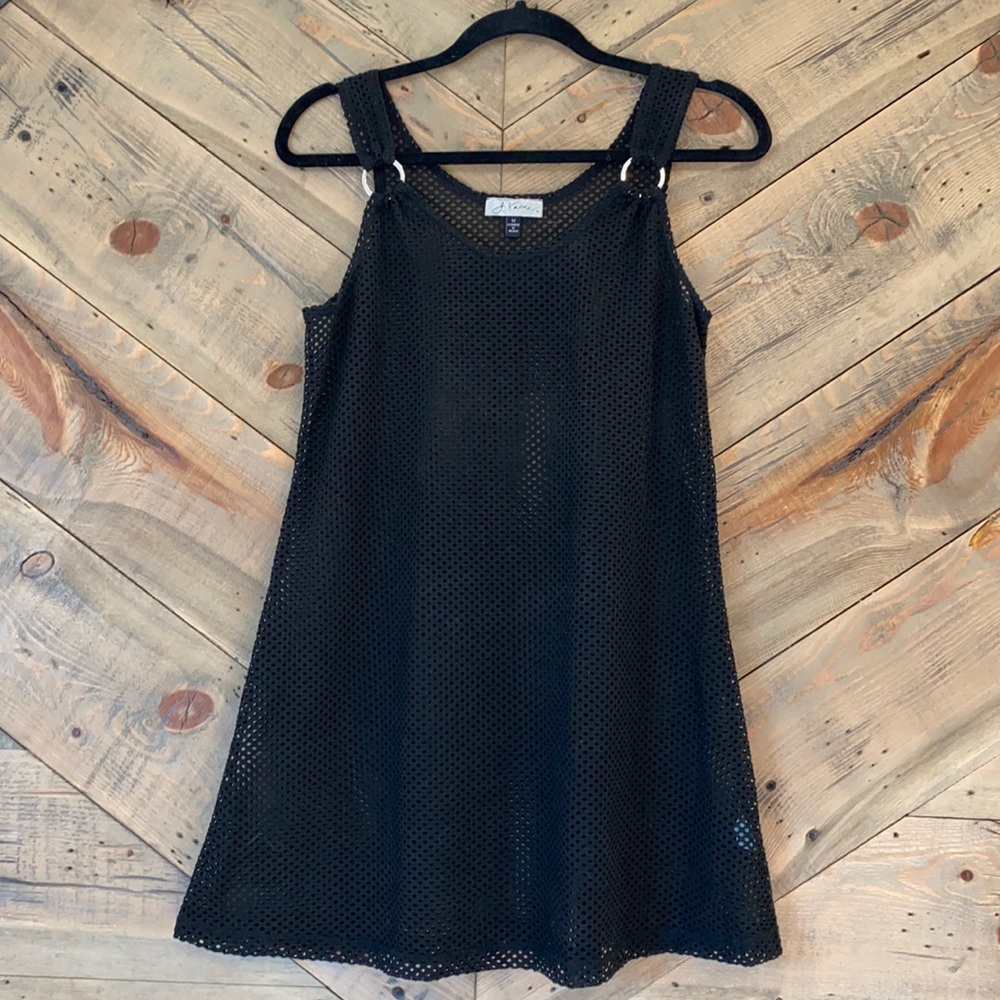 👙🌊🏖 J. Valdi Black Mesh Swimsuit Coverup M